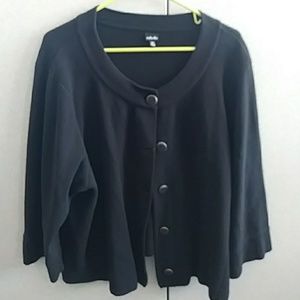 Rafaella 3/4 sleeve button up sweater